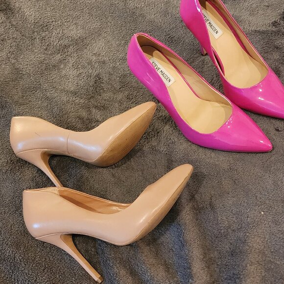 Steve Madden Nude Pointed-Toe Stiletto Pumps – Size 9  Classic nude - Picture 10 of 10